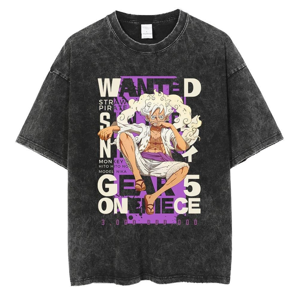 One Piece Luffy Oversized Washed Pump Cover