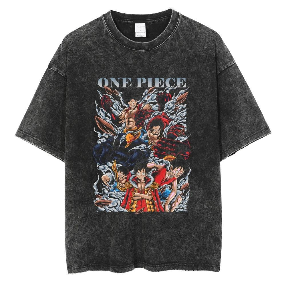 One Piece Luffy Oversized Washed Pump Cover