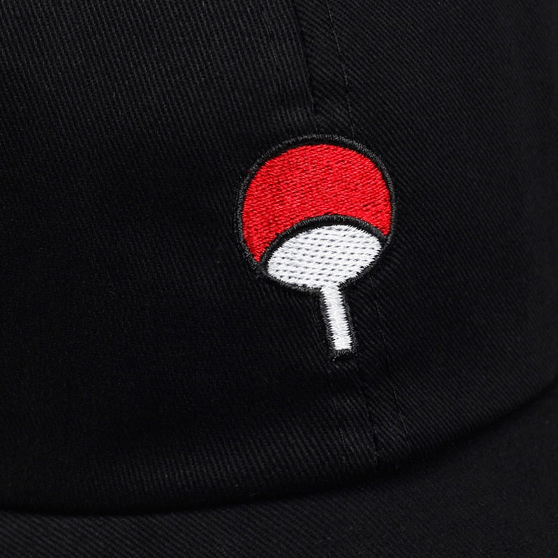 100% Cotton Naruto Dad Hat Uchiha Family Logo Embroidery Baseball Caps