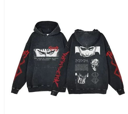 Hoodie Berserk Long Sleeve Washed Pump Cover