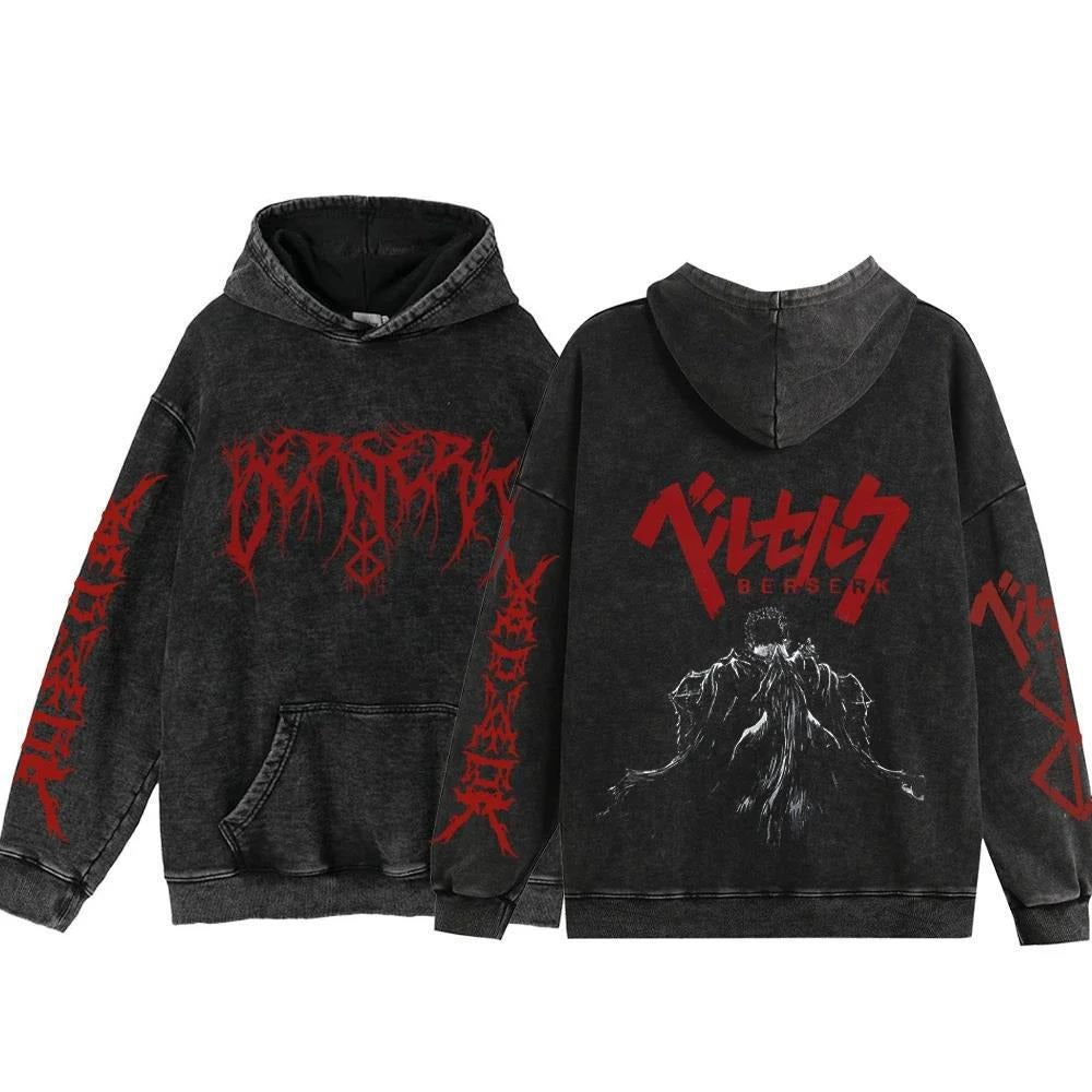 Hoodie Berserk Long Sleeve Washed Pump Cover