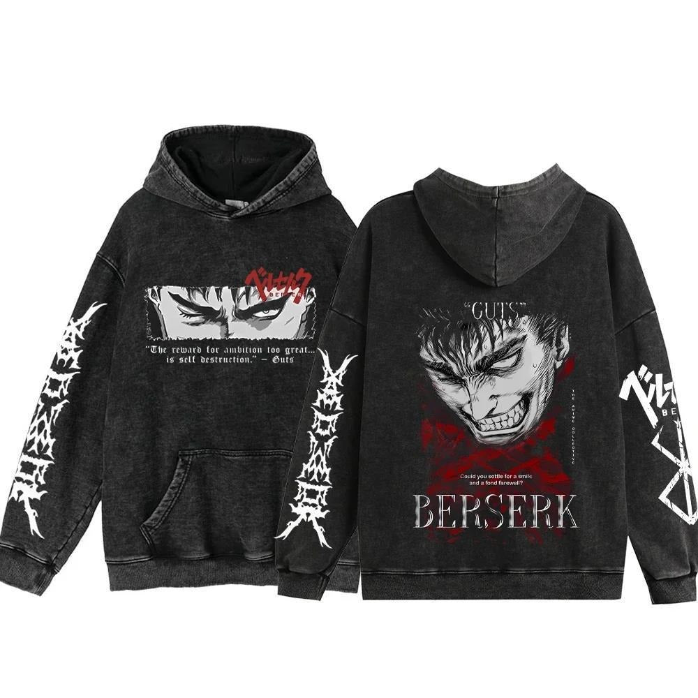 Hoodie Berserk Long Sleeve Washed Pump Cover