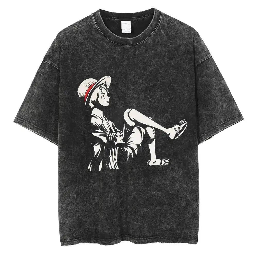 One Piece Luffy Oversized Washed Pump Cover