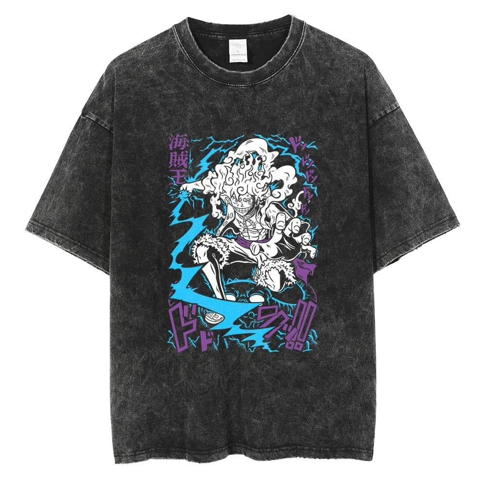One Piece Luffy Oversized Washed Pump Cover