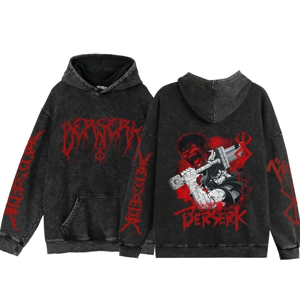 Hoodie Berserk Long Sleeve Washed Pump Cover