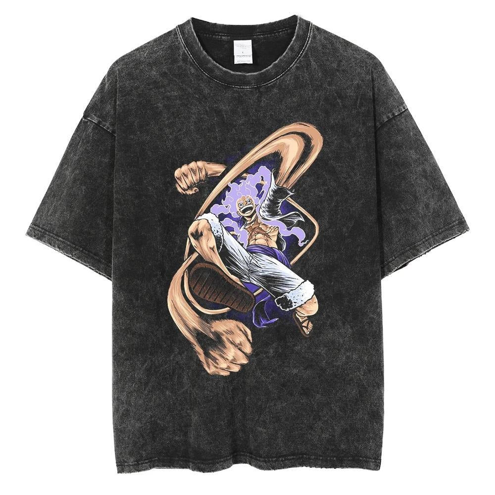 One Piece Luffy Oversized Washed Pump Cover