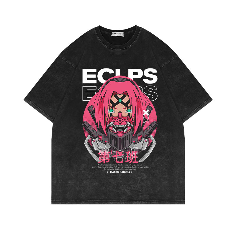 Heavyweight Washed Pump Cover T shirt Naruto Anime