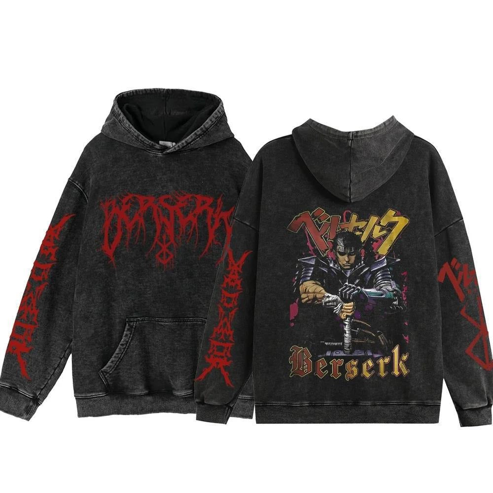 Hoodie Berserk Long Sleeve Washed Pump Cover