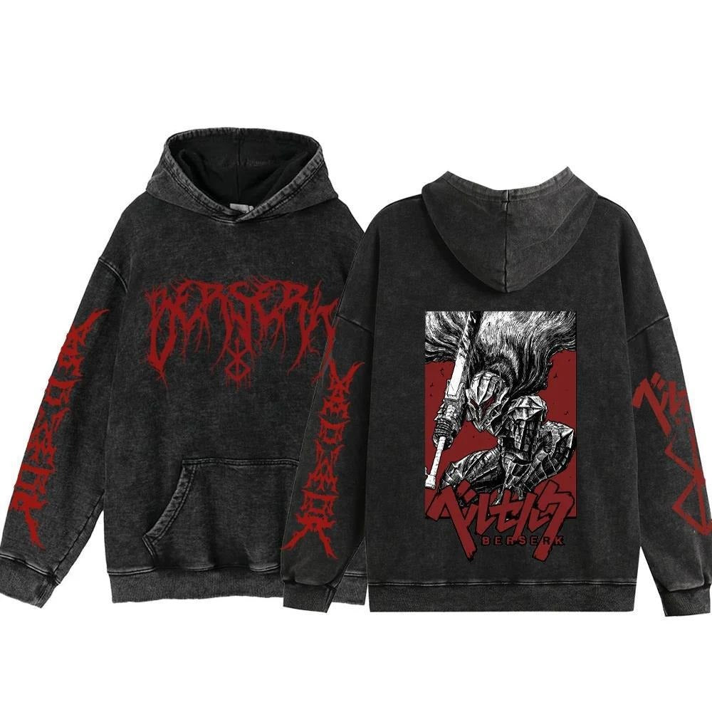 Hoodie Berserk Long Sleeve Washed Pump Cover