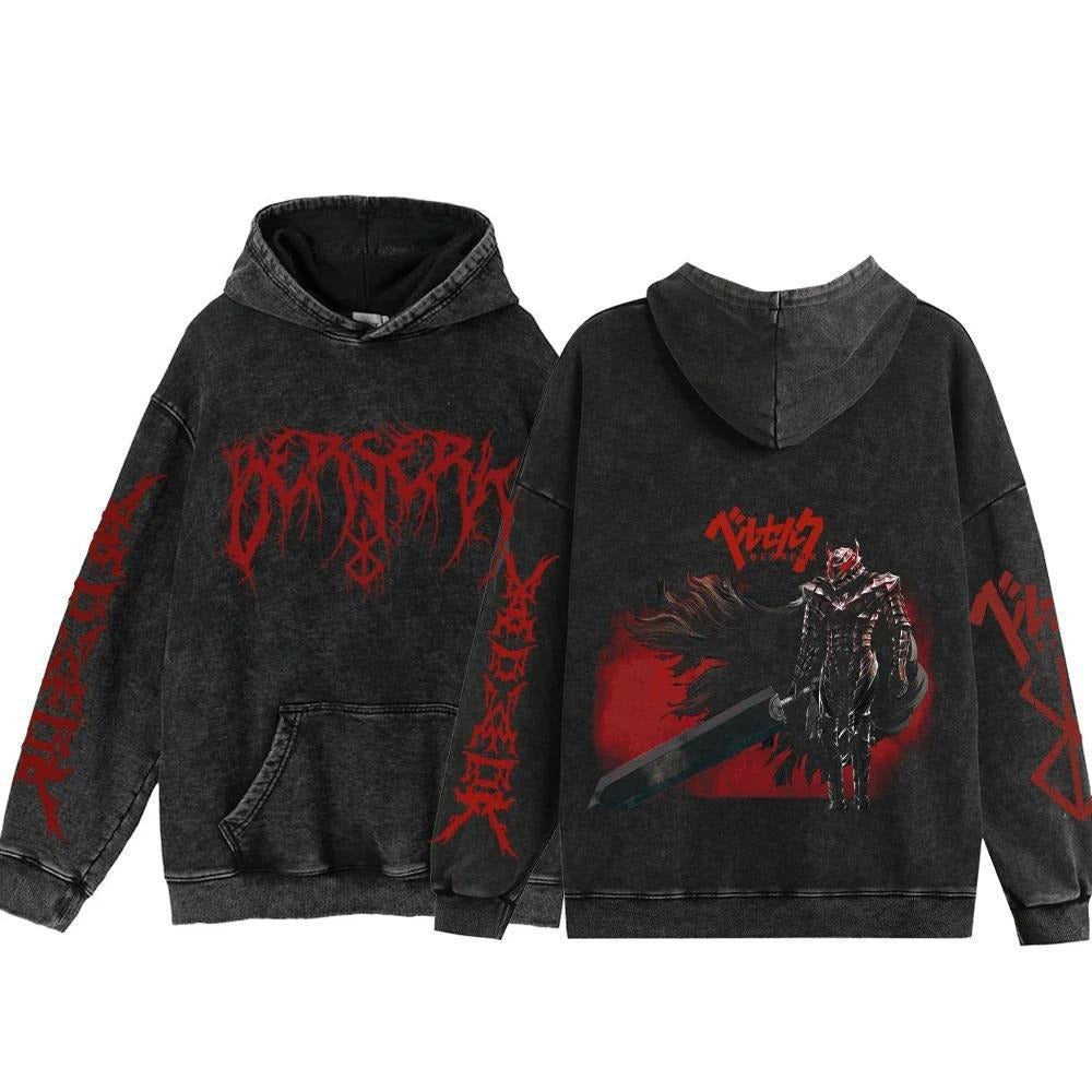 Hoodie Berserk Long Sleeve Washed Pump Cover