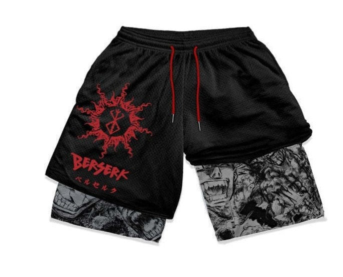 Gym Shorts With Liner Anime Variations