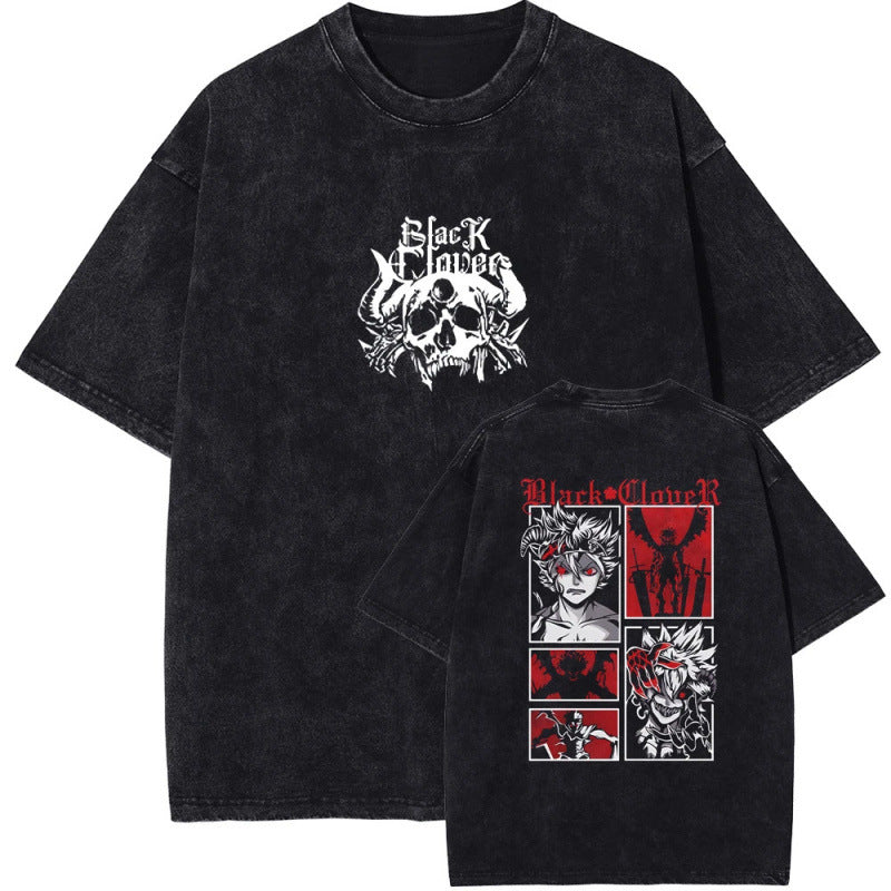 Black Clover Double-Sided Washed Pump Covers