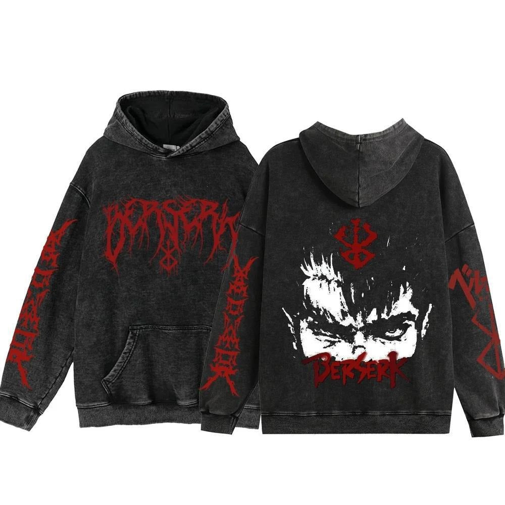 Hoodie Berserk Long Sleeve Washed Pump Cover