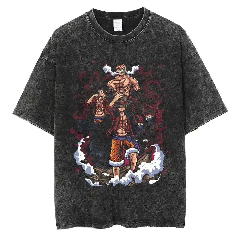 One Piece Luffy Oversized Washed Pump Cover