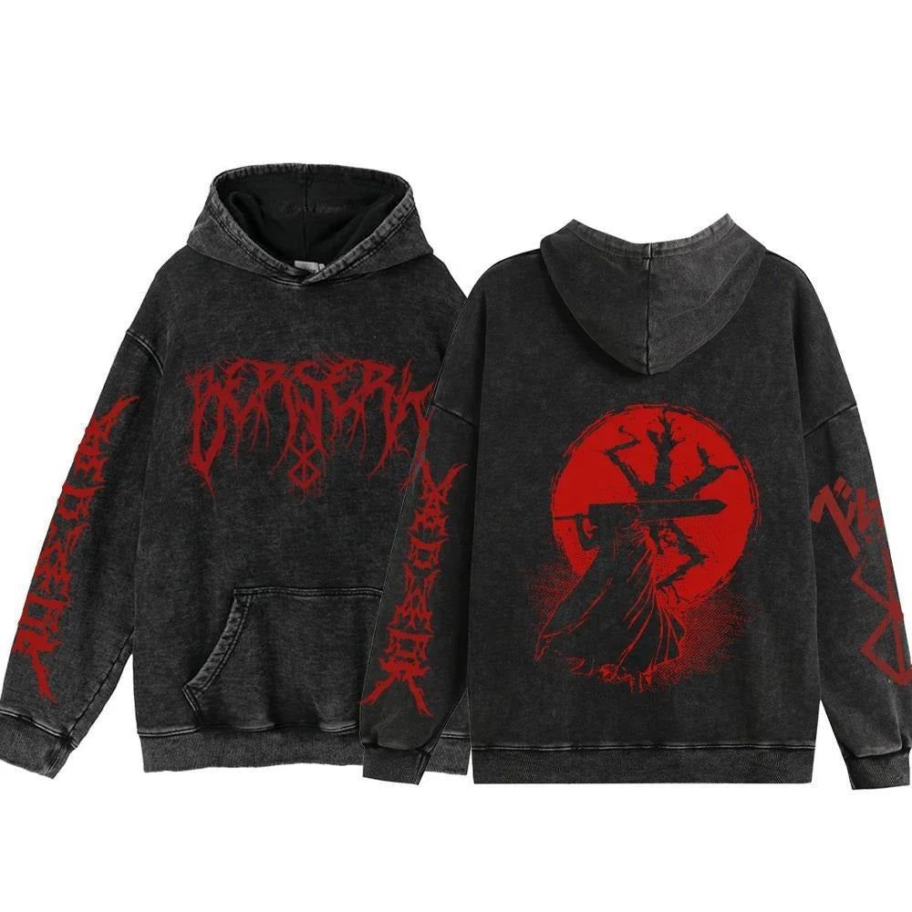 Hoodie Berserk Long Sleeve Washed Pump Cover