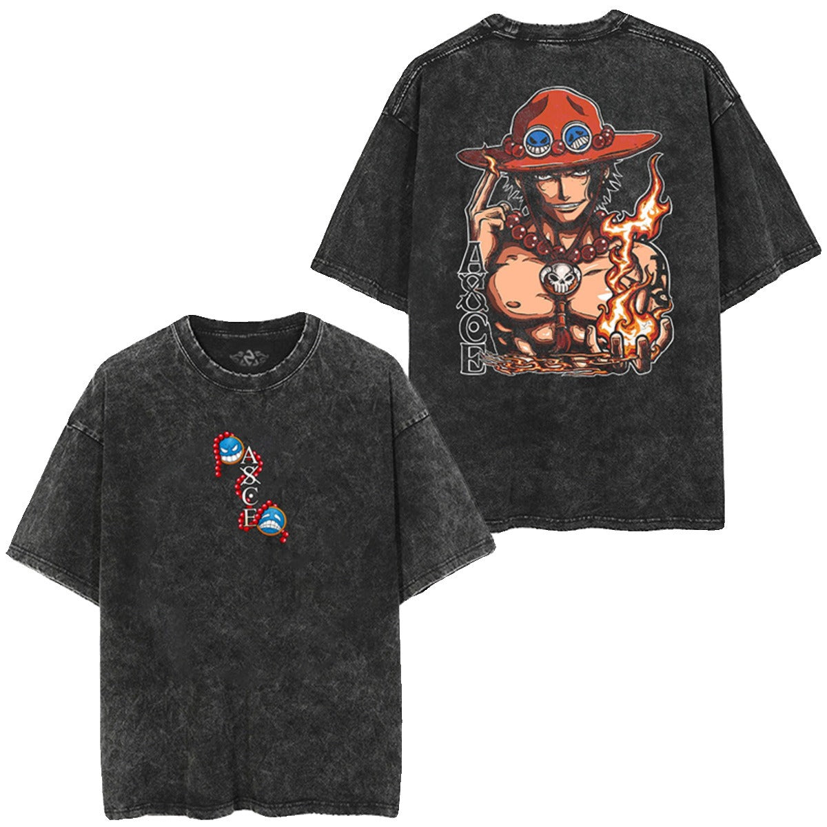 Pirate King Luffy Anime Oversize Vintage Washed Wax Dyed Pump Cover
