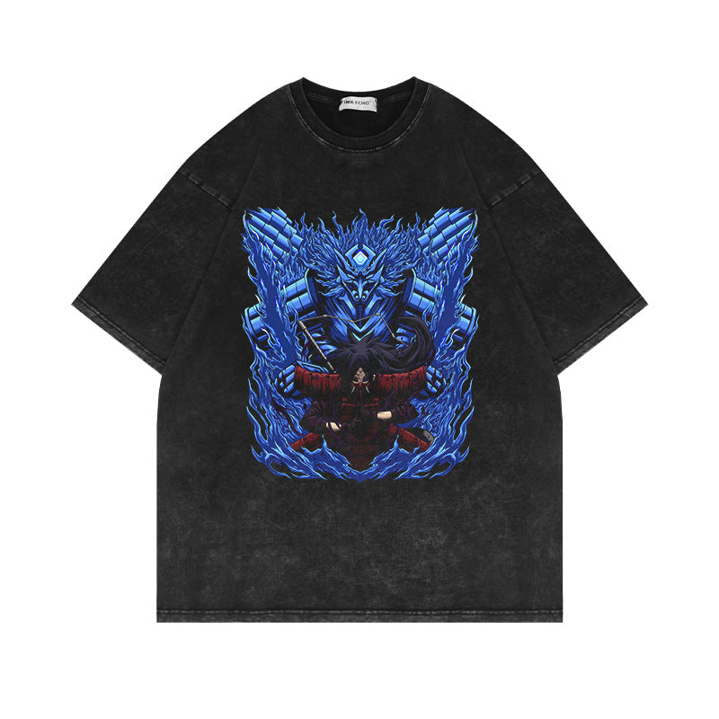 Heavyweight Washed Pump Cover T shirt Naruto Anime