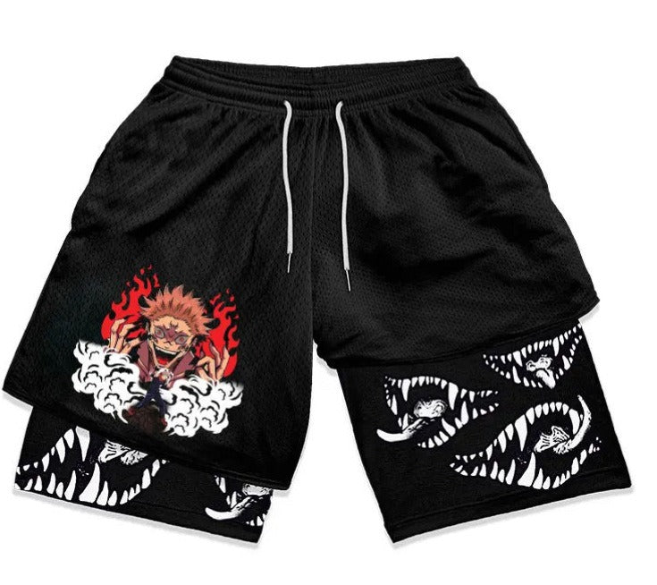 Gym Shorts With Liner Anime Variations
