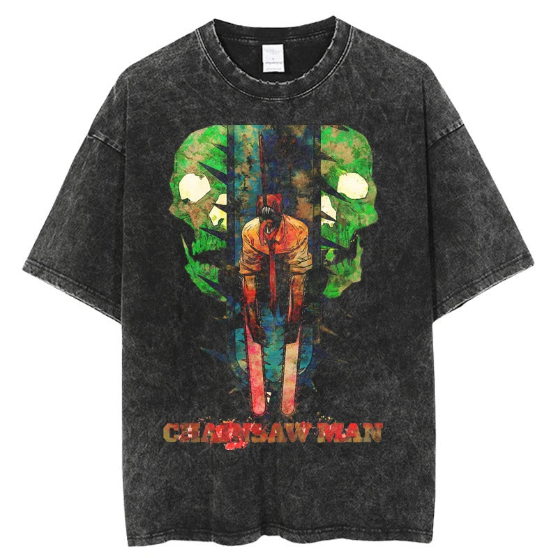 Chainsaw Man Washed Pump Covers