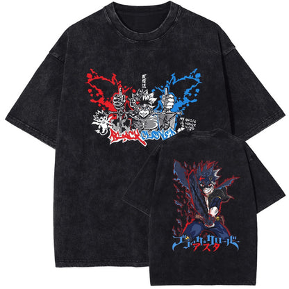 Black Clover Double-Sided  Washed Pump Covers