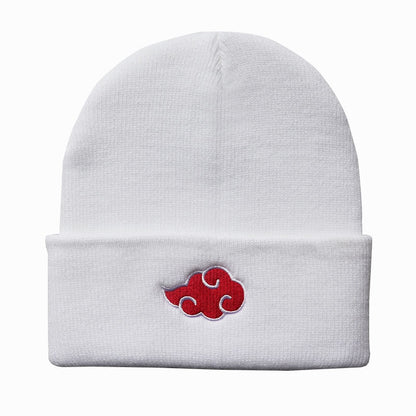 Akatsuki Red Cloud Embroidery Knitted Beanie