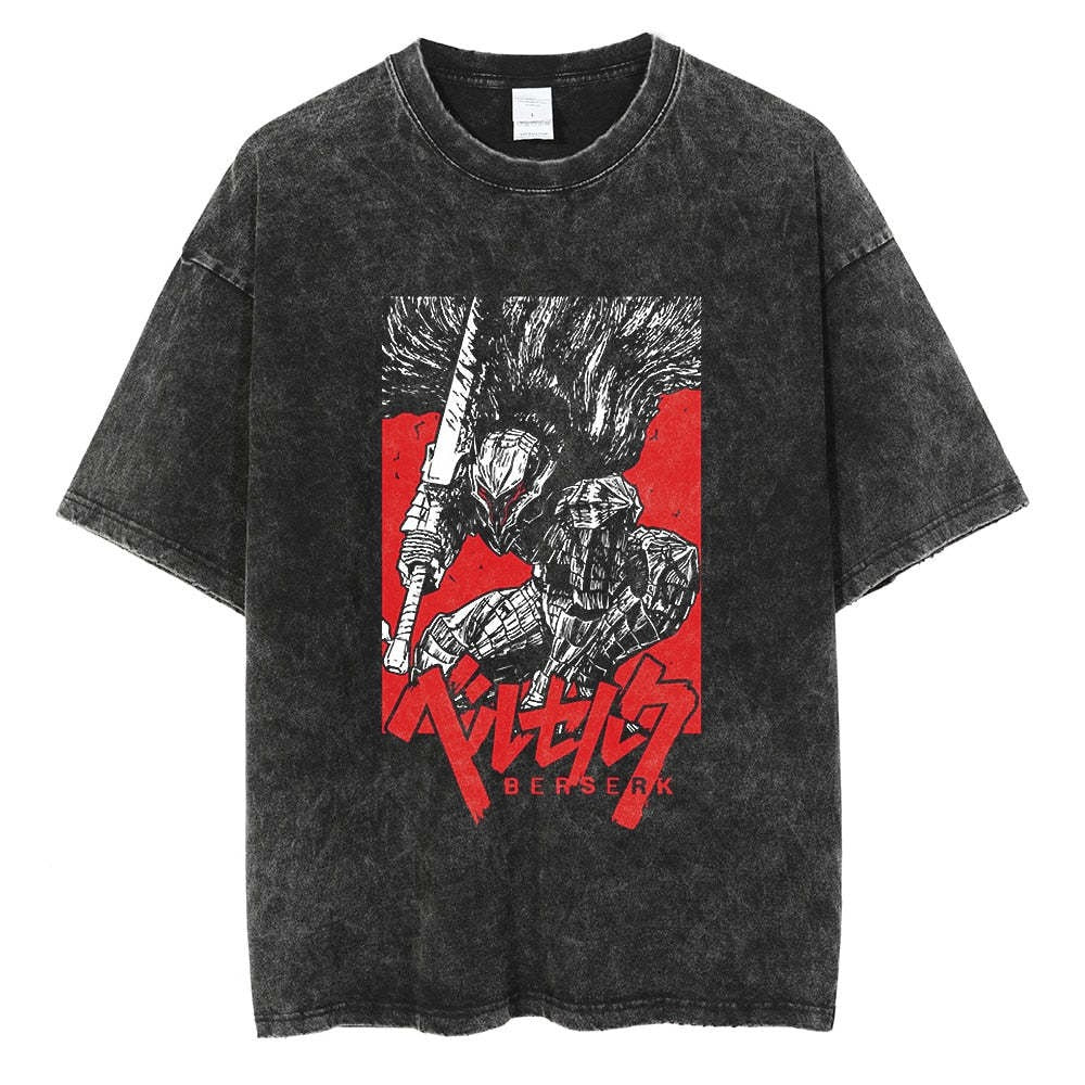 Washed Pump Cover T-shirt Berserk Armored