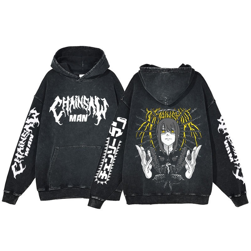Chainsaw Man Washed Hoodie Pump Covers