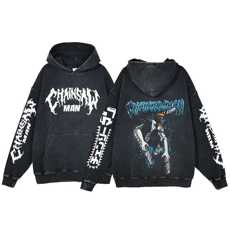 Chainsaw Man Washed Hoodie Pump Covers