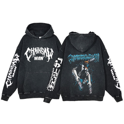 Chainsaw Man Washed Hoodie Pump Covers
