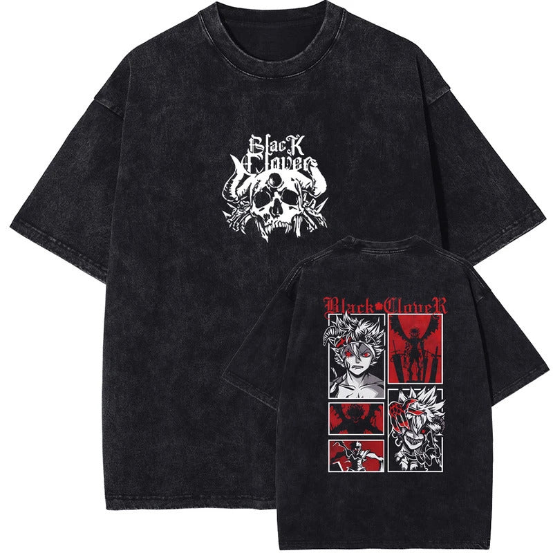 Black Clover Double-Sided  Washed Pump Covers