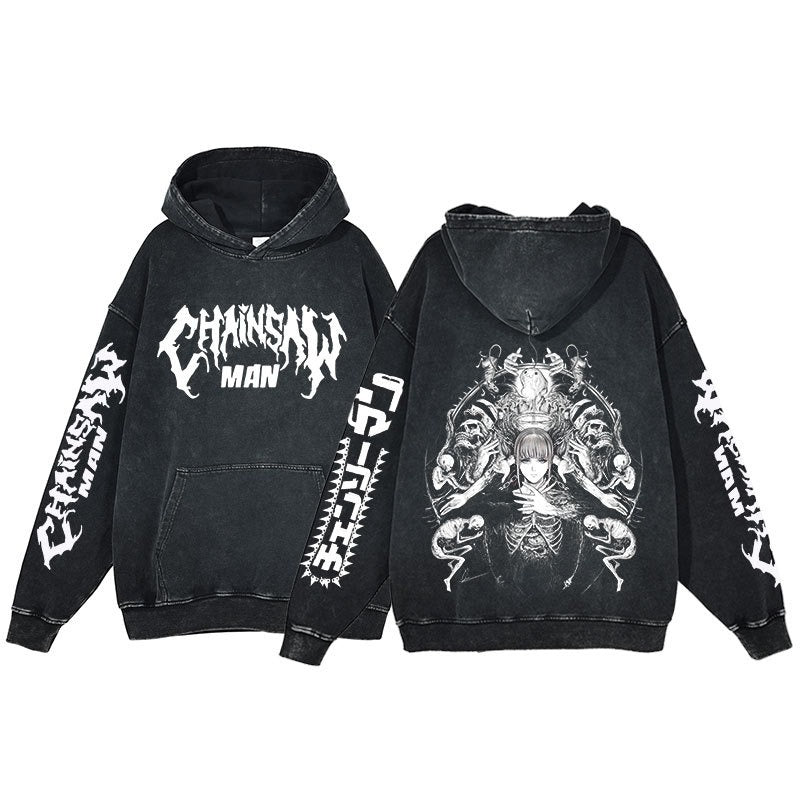 Chainsaw Man Washed Hoodie Pump Covers
