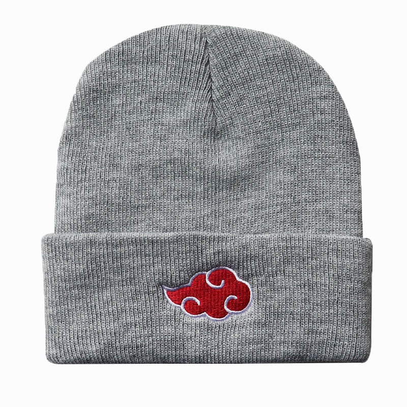 Akatsuki Red Cloud Embroidery Knitted Beanie