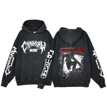Chainsaw Man Washed Hoodie Pump Covers
