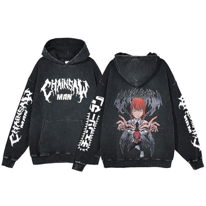 Chainsaw Man Washed Hoodie Pump Covers