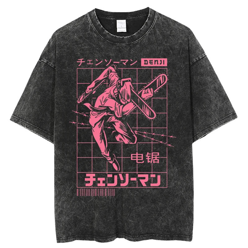 Chainsaw Man Washed Pump Covers