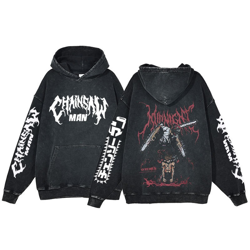 Chainsaw Man Washed Hoodie Pump Covers