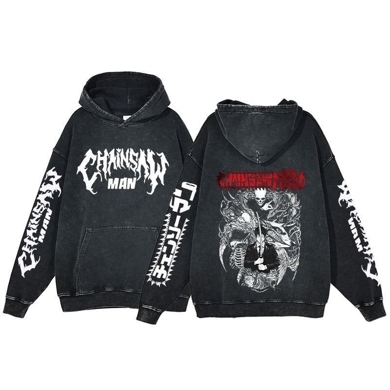 Chainsaw Man Washed Hoodie Pump Covers