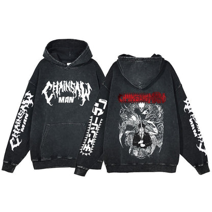 Chainsaw Man Washed Hoodie Pump Covers