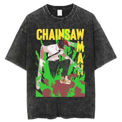 Chainsaw Man Washed Pump Covers