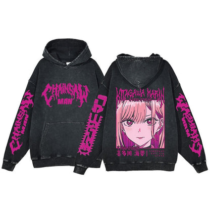 Chainsaw Man Washed Hoodie Pump Covers