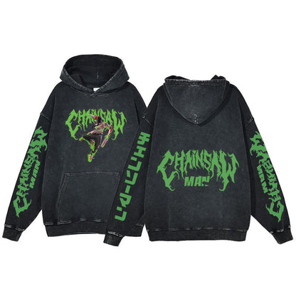 Chainsaw Man Washed Hoodie Pump Covers
