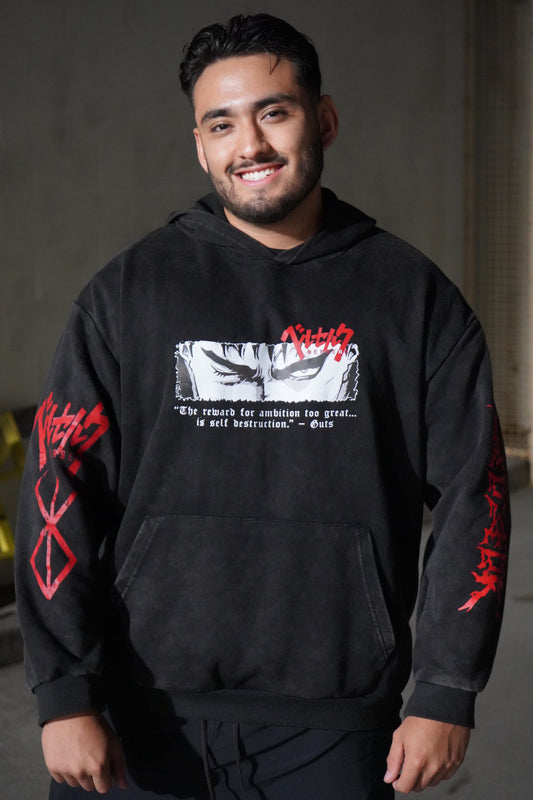 Hoodie Berserk Long Sleeve  Washed Pump Cover